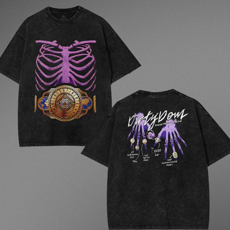 Dirty Dom Dominic Mysterio Wash T-Shirt, WWE Shirt, Graphic Tee, Unisex T-Shirt, men gifts Top Menswear Underwear Prints Seamless WWE Fan Clothing