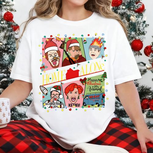 [ Egg Tart Orientation ] Ladies' Christmas-patterned round-100% Pure Cotton T-shirt with "Merry Christmas, You dirty Guy" design, comfortable, soft, versatile and suitable for all seasons T-shirt