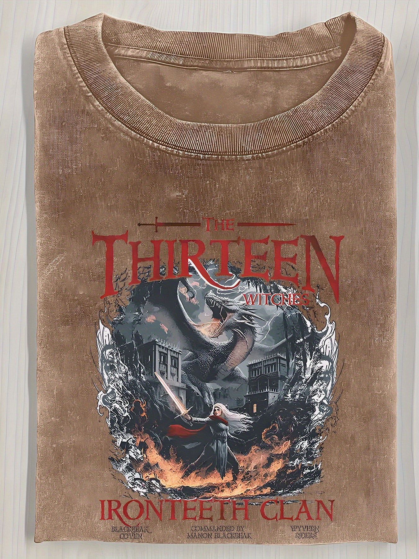 1pc, 230g Washed, Encounter Difficulties Printed, High-quality Batik Cotton retro fashion Brand, Certain Thickness Suitable for Summer, Holiday Gift, Everyday Outfit, Casual Wear, Washed Look, Classic Tee, Highquality Fabric, Soft Texture