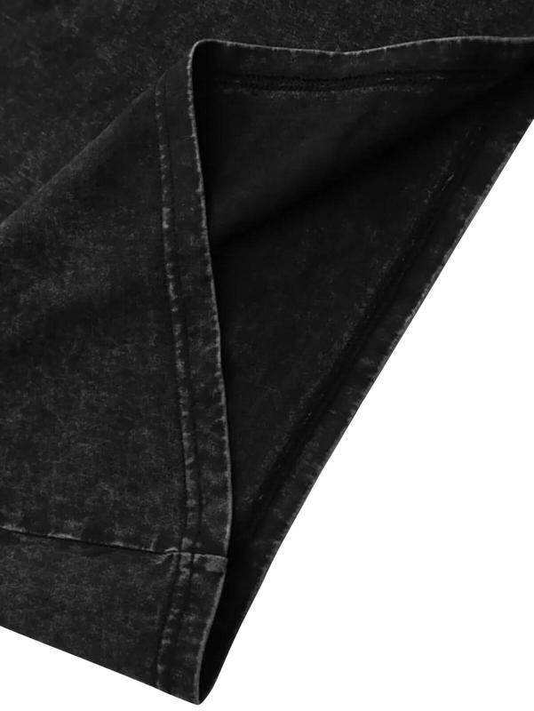 Eyesoul Take Me Home Dirtyfit T-Shirt Short-Sleeved Washed Denim Fashion Summer Cotton Stylish Design Tee