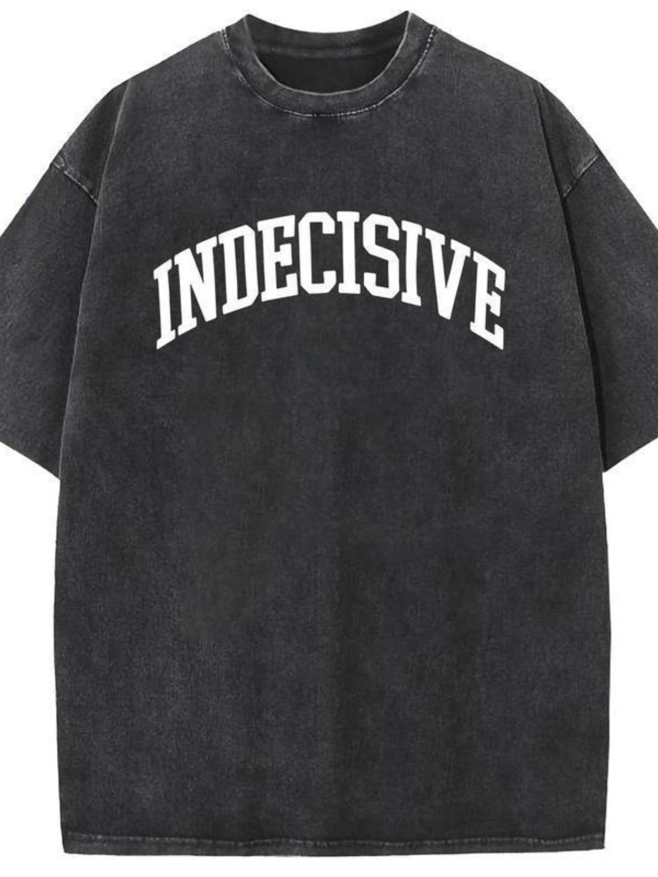 Men's & Women's Oversized Washed Cotton T-Shirt - Soft Vintage Letter 'J' & 'Y' Print (or 'g' & 'k' suitable for xxx) - Half-Sleeve Casual Round Neck Top - Unisex for all-Season Comfortable Wear - Machine Washable Shirt