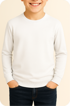 Children's crew neck sweatshirts are suitable for ages 3-10