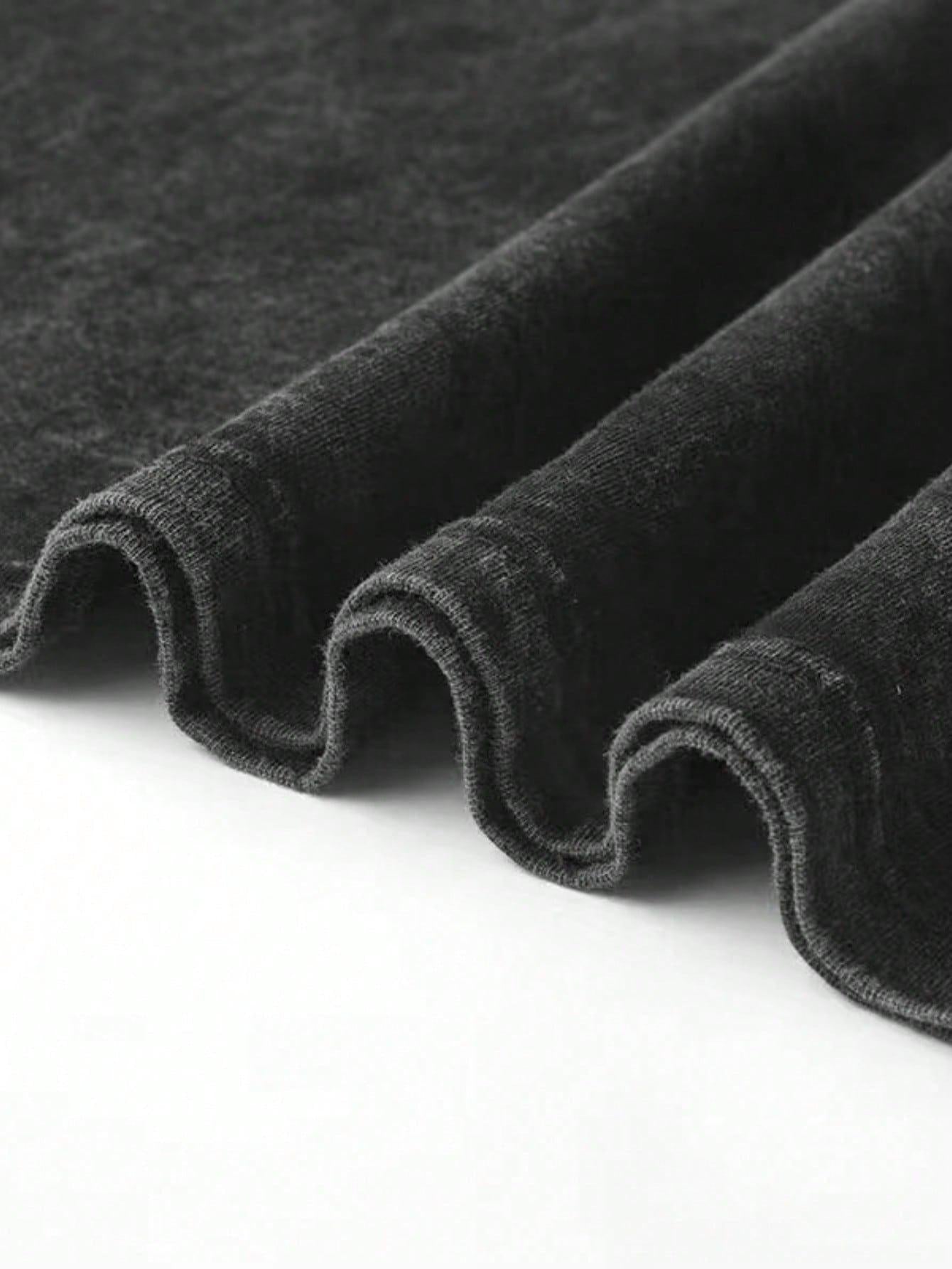 1 Piece, 230G Double-Sided Water Wash, Believe In God's Plan1 Piece, Washed Printed T-Shirt 230g, High-Quality Batik Cotton Retro Fashion Brand T-Shirt, A Certain Thickness Suitable For Summer T-Shirts, Holiday Gifts.